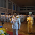 พิธีถวายเครื่องราชสักการะและวางพานพุ่ม และพิธีจุดเทียนถวายพระพรชัยมงคล